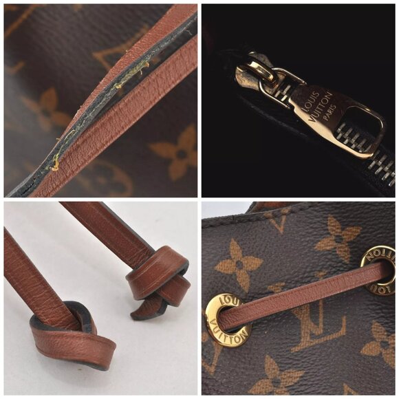 Authentic Louis Vuitton Monogram Neo Noe Drawstring Bag Brown - Picture 14 of 16